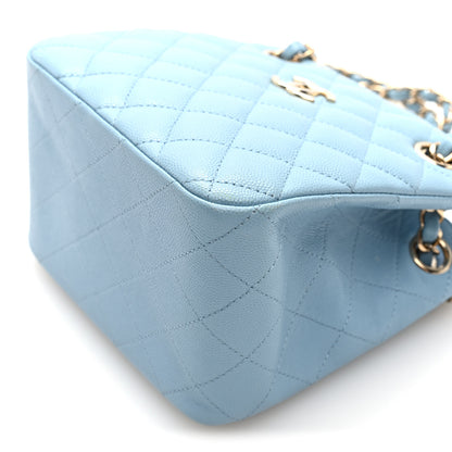Chanel Caviar Quilted Mini Bucket Bag Blue 10 of 10