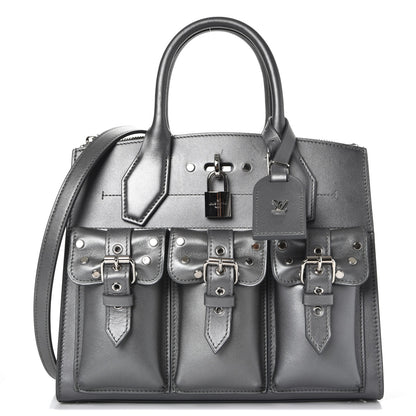 Louis Vuitton Taurillon City Steamer Pockets PM Silver 1 of 12