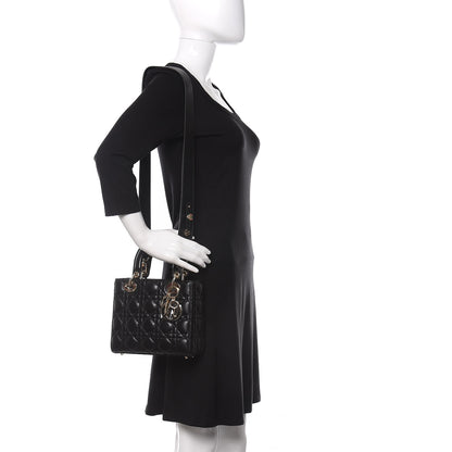Christian Dior Lambskin Cannage Small My ABCDior Lady Dior Black 2 of 11