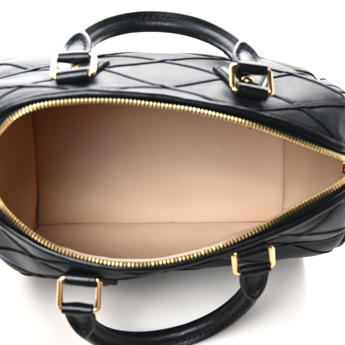 Lambskin Malletage Speedy Bandouliere 25 Black