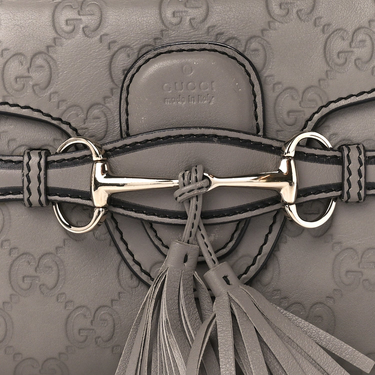 Gucci Guccissima Mini Emily Chain Shoulder Bag Storm Grey 9 of 12