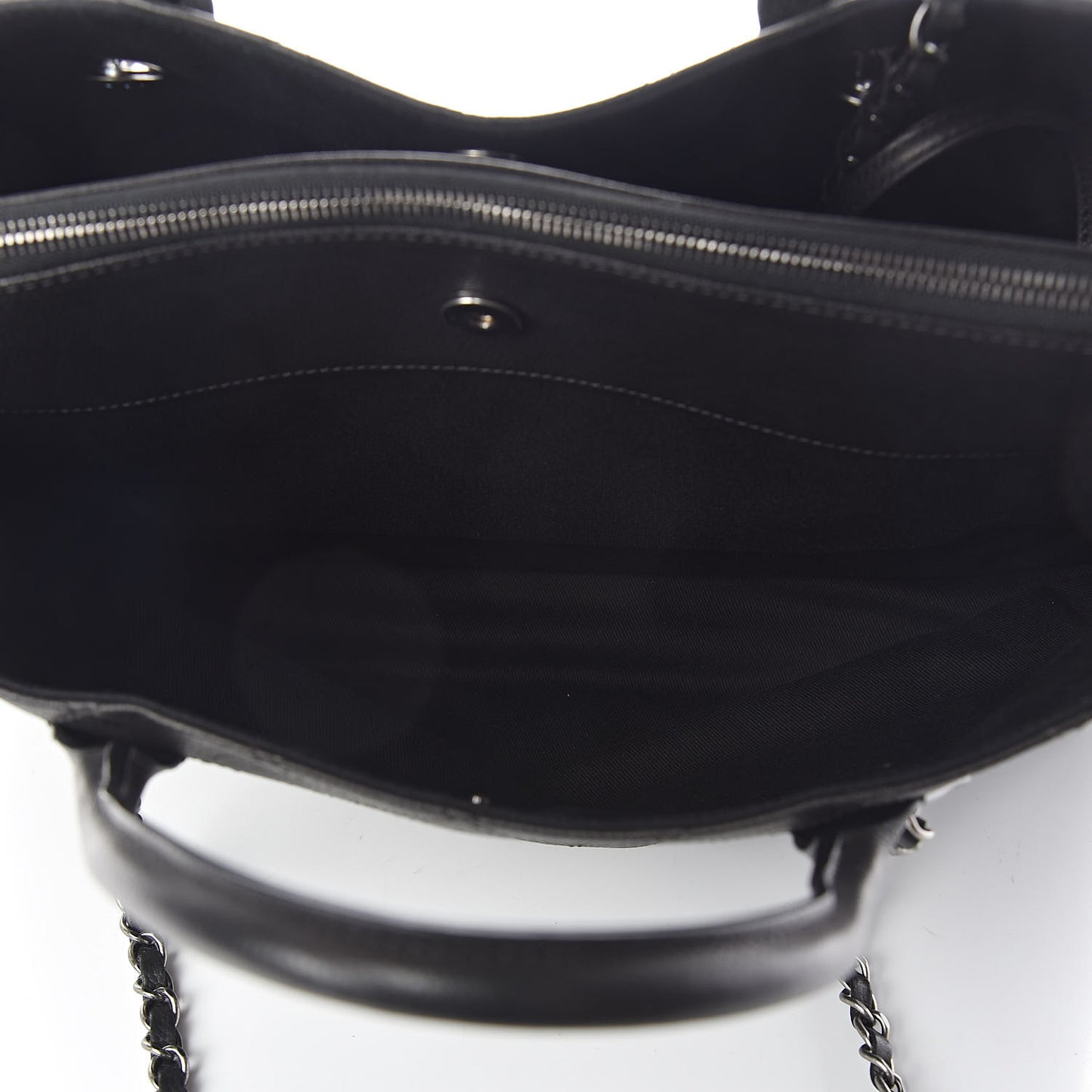 Grained Vegetal Calfskin Urban Shopping Tote Black