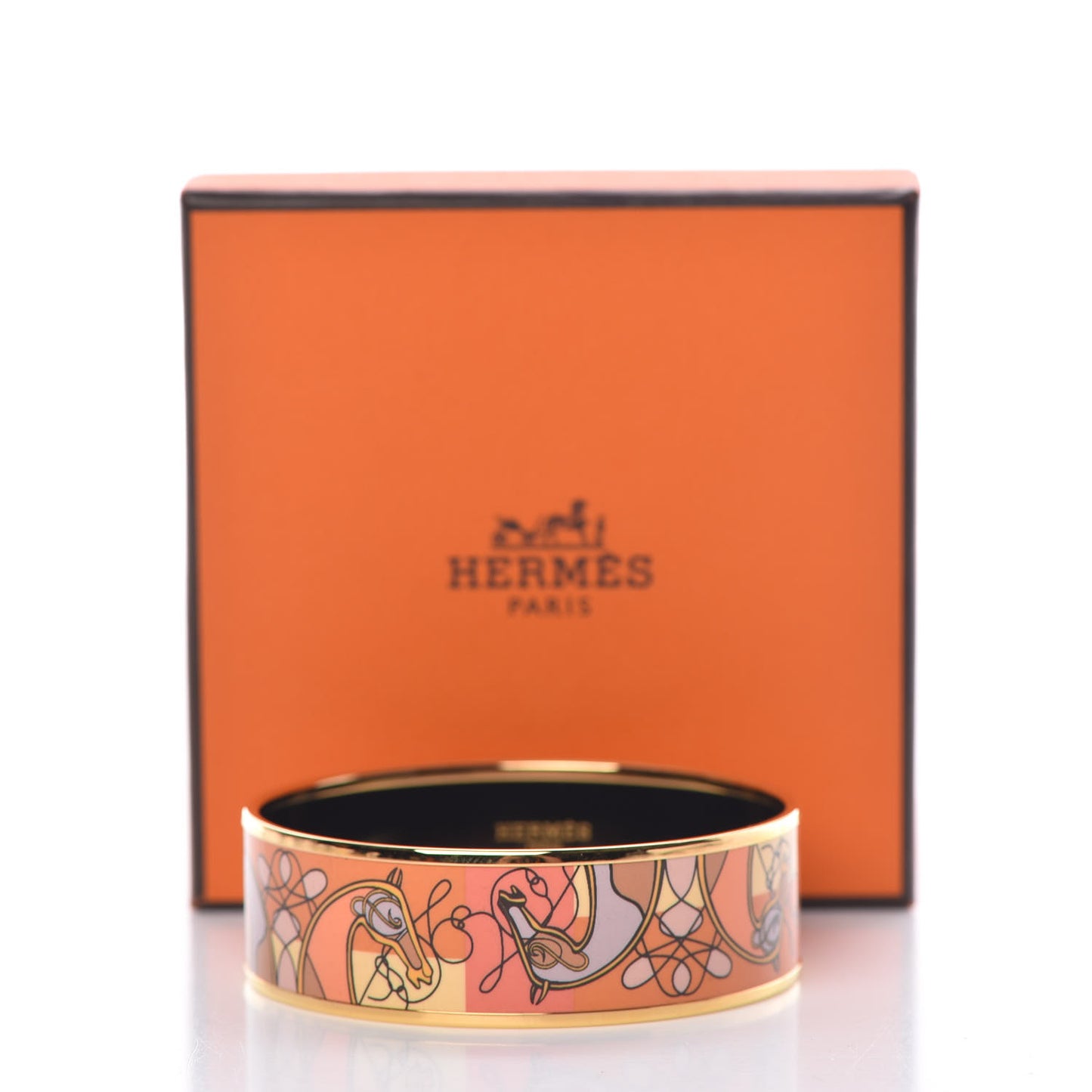 Enamel Printed Wide Coup De Fouet Bracelet 65