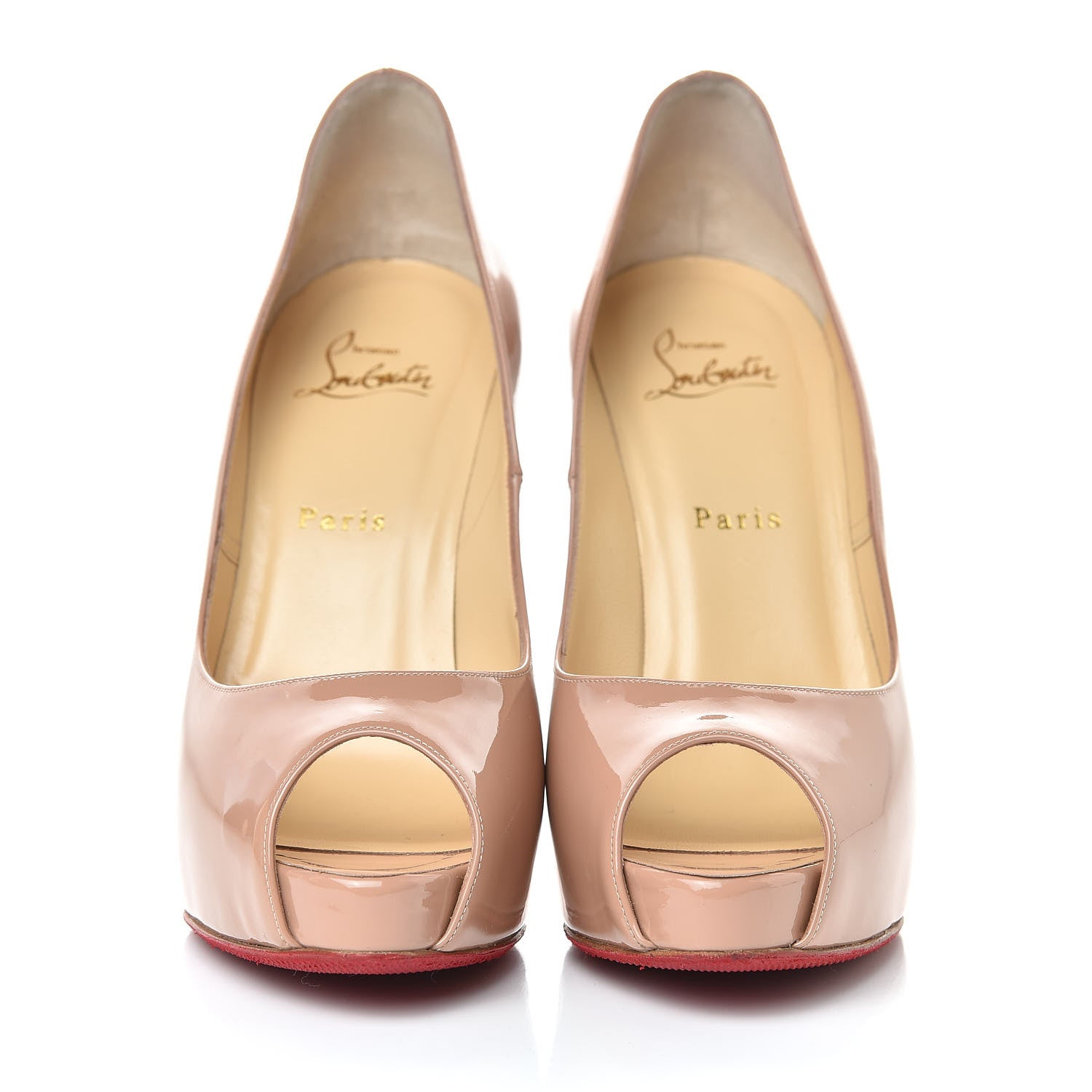 Christian Louboutin Patent New Very Prive 120 Pumps 39.5 Nude 2 of 11
