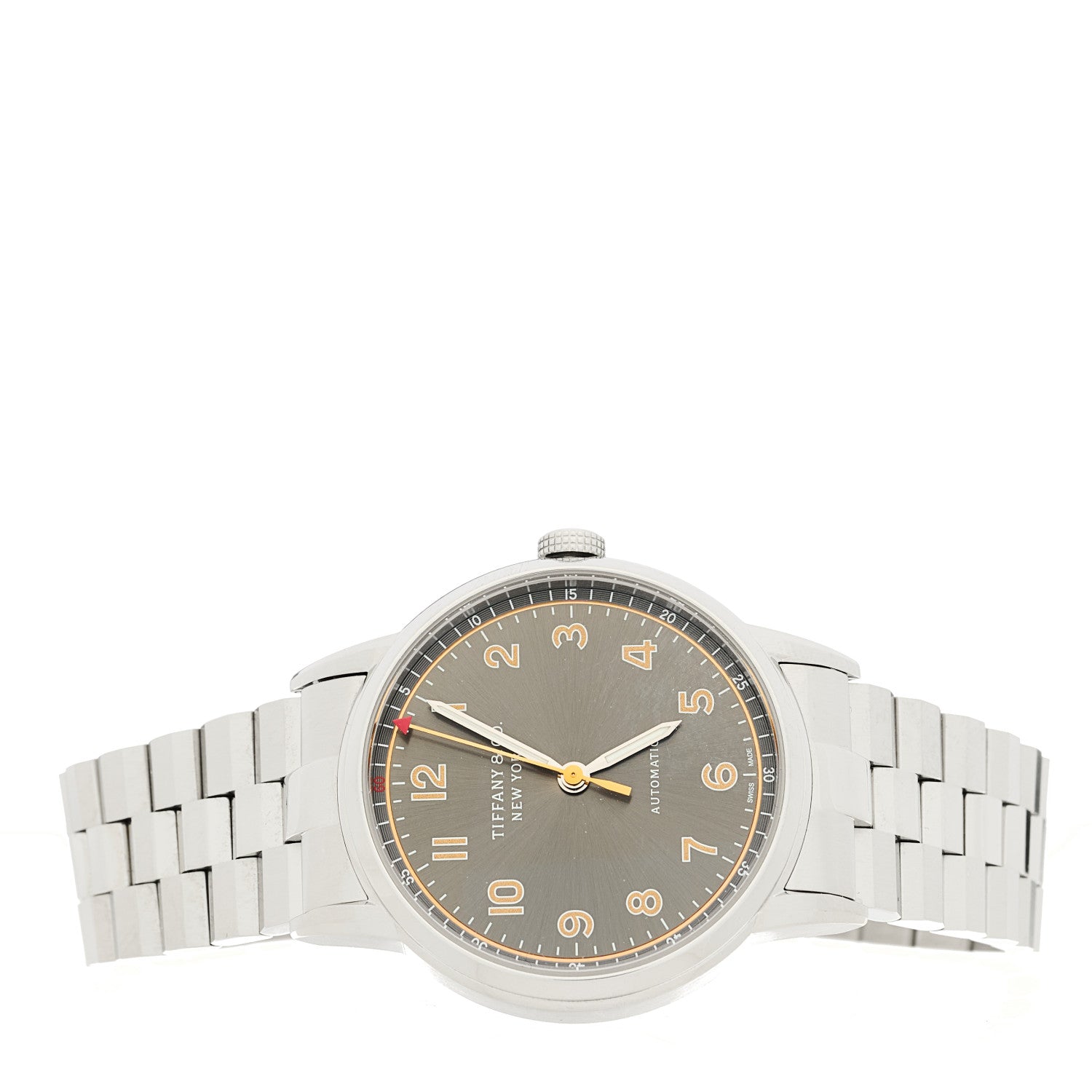 Tiffany Stainless Steel 34mm CT60 3-Hand Automatic Watch Grey 2 of 5
