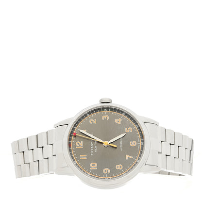 Tiffany Stainless Steel 34mm CT60 3-Hand Automatic Watch Grey 2 of 5