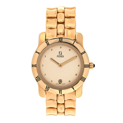 Fendi Stainless Steel 34mm Orologi Quartz Watch Gold 1 of 5