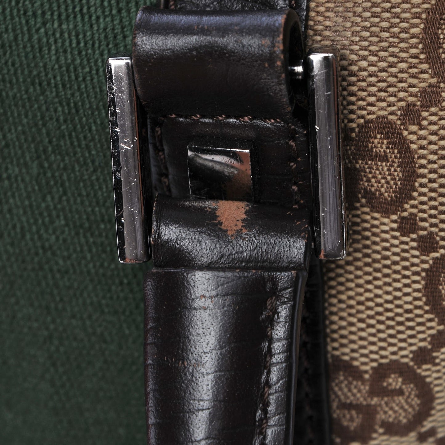 Monogram Vintage Web Mini Boston Dark Brown