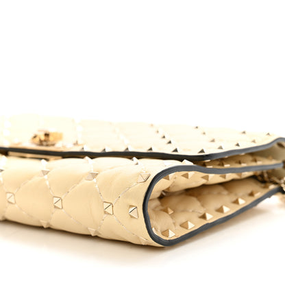 Valentino Garavani Nappa Rockstud Spike Wallet on Chain Light Ivory 12 of 12