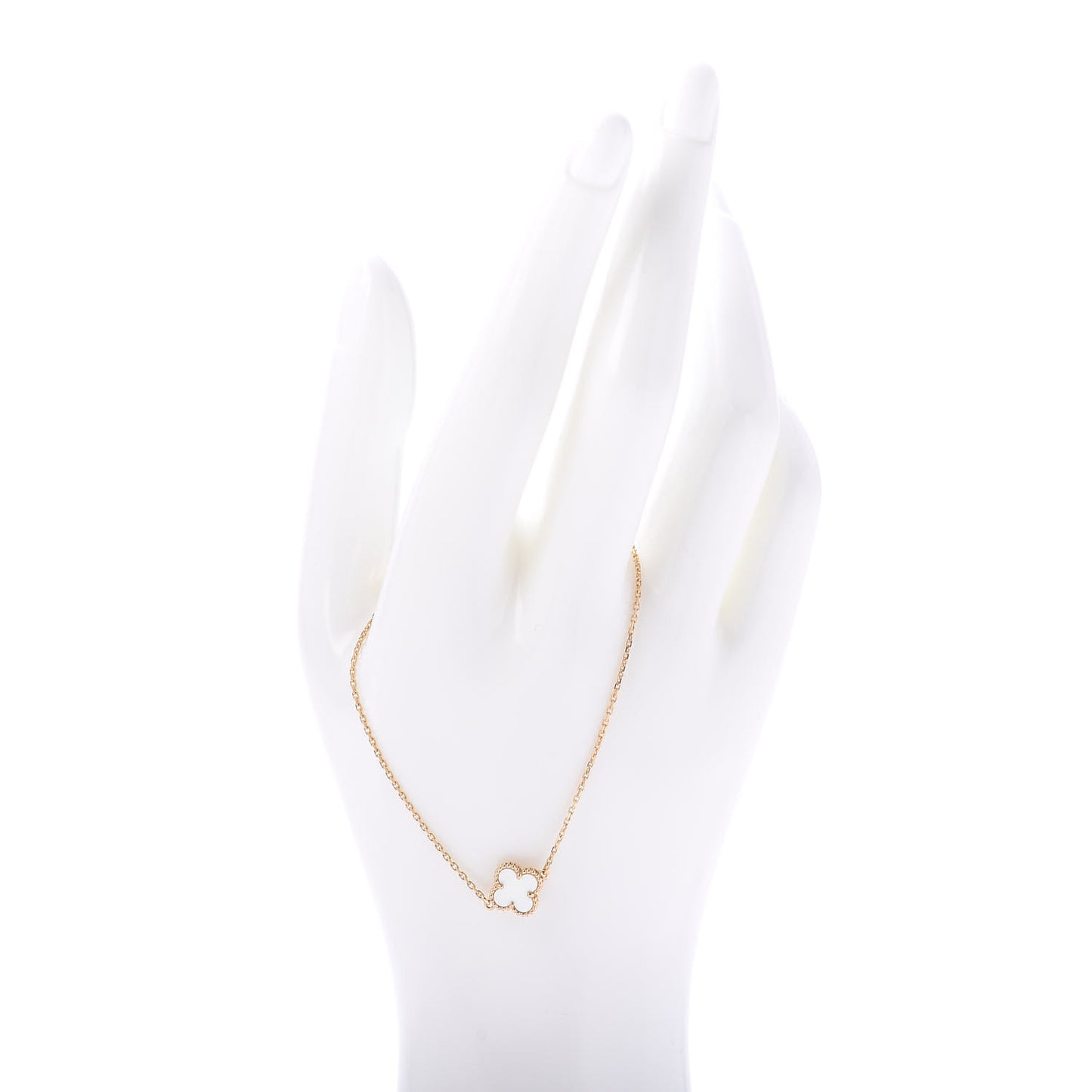 18K Yellow Gold Mother of Pearl Sweet Alhambra Bracelet