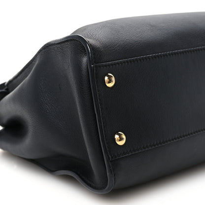 Fendi Vitello Seta Shiny Nappa Medium Peekaboo Iconic Satchel Black 11 of 12