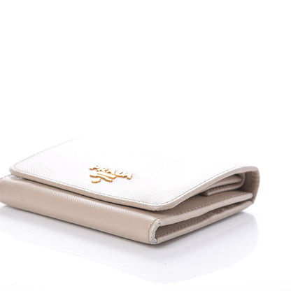 Prada Saffiano Metal Tri-Fold Wallet Cammeo 7 of 8