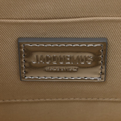 Jacquemus Metallic Patent Calfskin La Pochette Rond Carre Silver 6 of 12