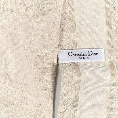 Christian Dior Silk Toile De Jouy Sauvage Mitzah Scarf Ecru Gold 3 of 3