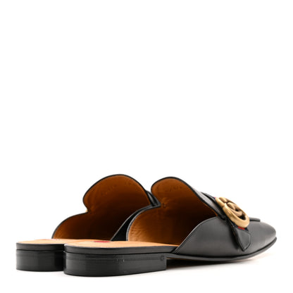 Gucci Betis Glamour Calfskin Web Womens Peyton GG Slippers 39.5 Black 5 of 12