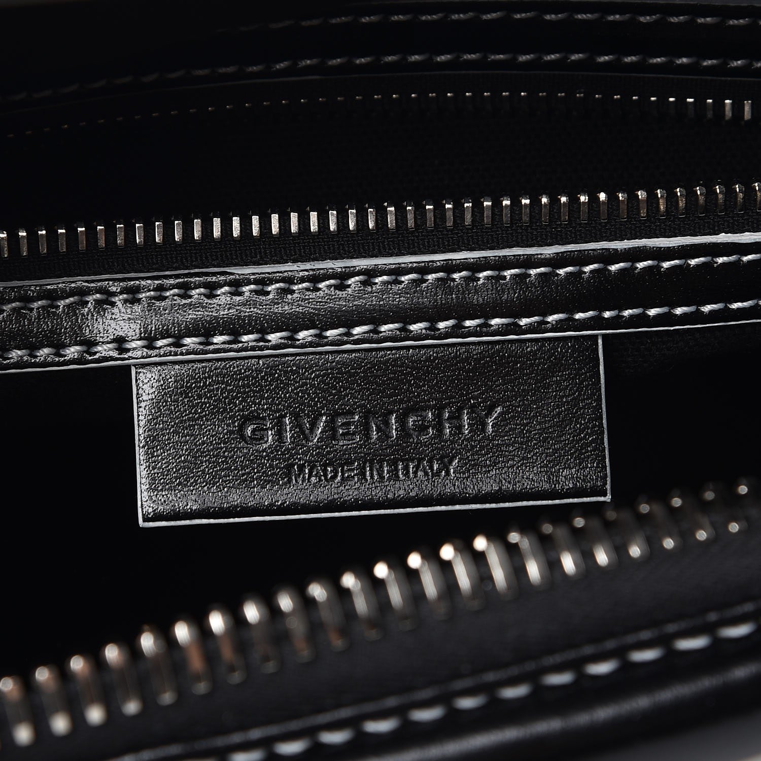 Givenchy Calfskin Contrast Topstitch Small Antigona Black White 6 of 7