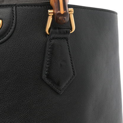 Gucci Calfskin Medium Diana Round Tote Bag Black Grey 11 of 12