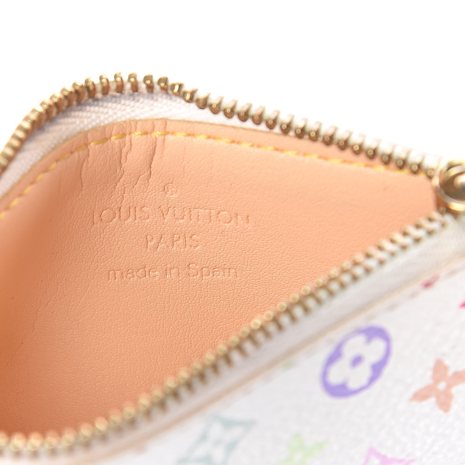 Louis Vuitton Monogram Multicolor Key Pouch White 6 of 6