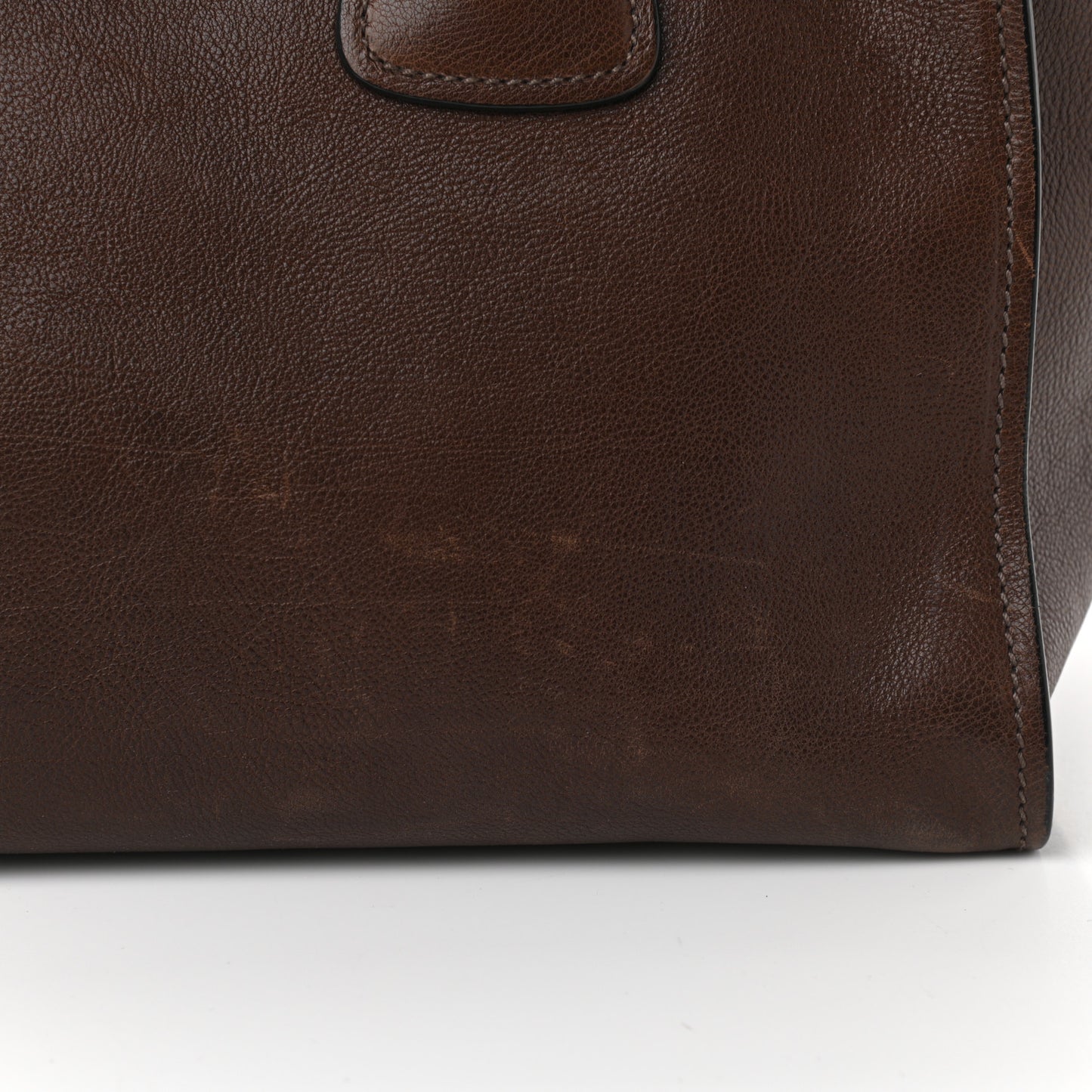 Glace Calf Twin Pocket Tote Bruciato