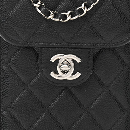 Chanel Caviar Quilted Classic Phone Holder Black 9 of 12