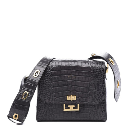 Givenchy Calfskin Crocodile Embossed Medium Eden Storm Grey 1 of 10