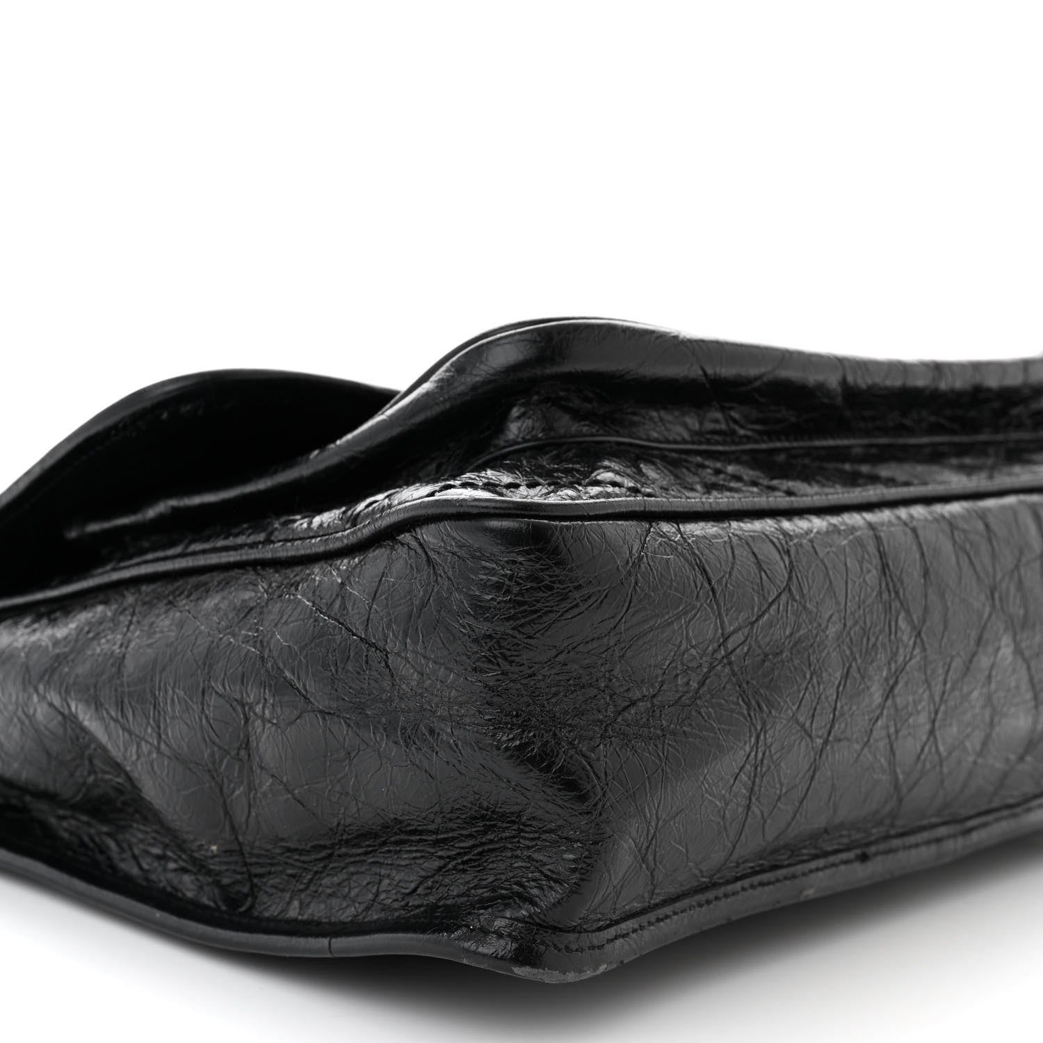 Saint Laurent Crinkled Calfskin Matelasse Monogram Large Niki Chain Satchel Black 9 of 13