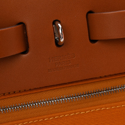 Hermes Toile Vache Hunter Herbag Zip 31 PM Jaune Ambre Natural 7 of 12