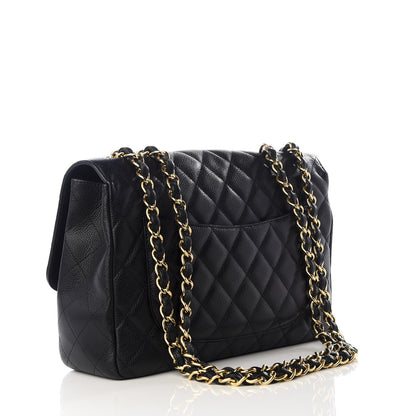 Chanel Caviar Quilted Jumbo Single Flap Black 2 of 7