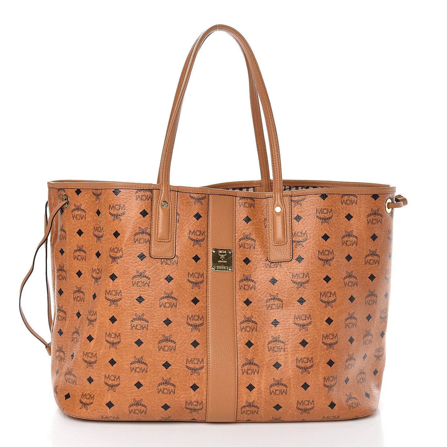 Visetos Large Liz Reversible Shopper Tote Cognac