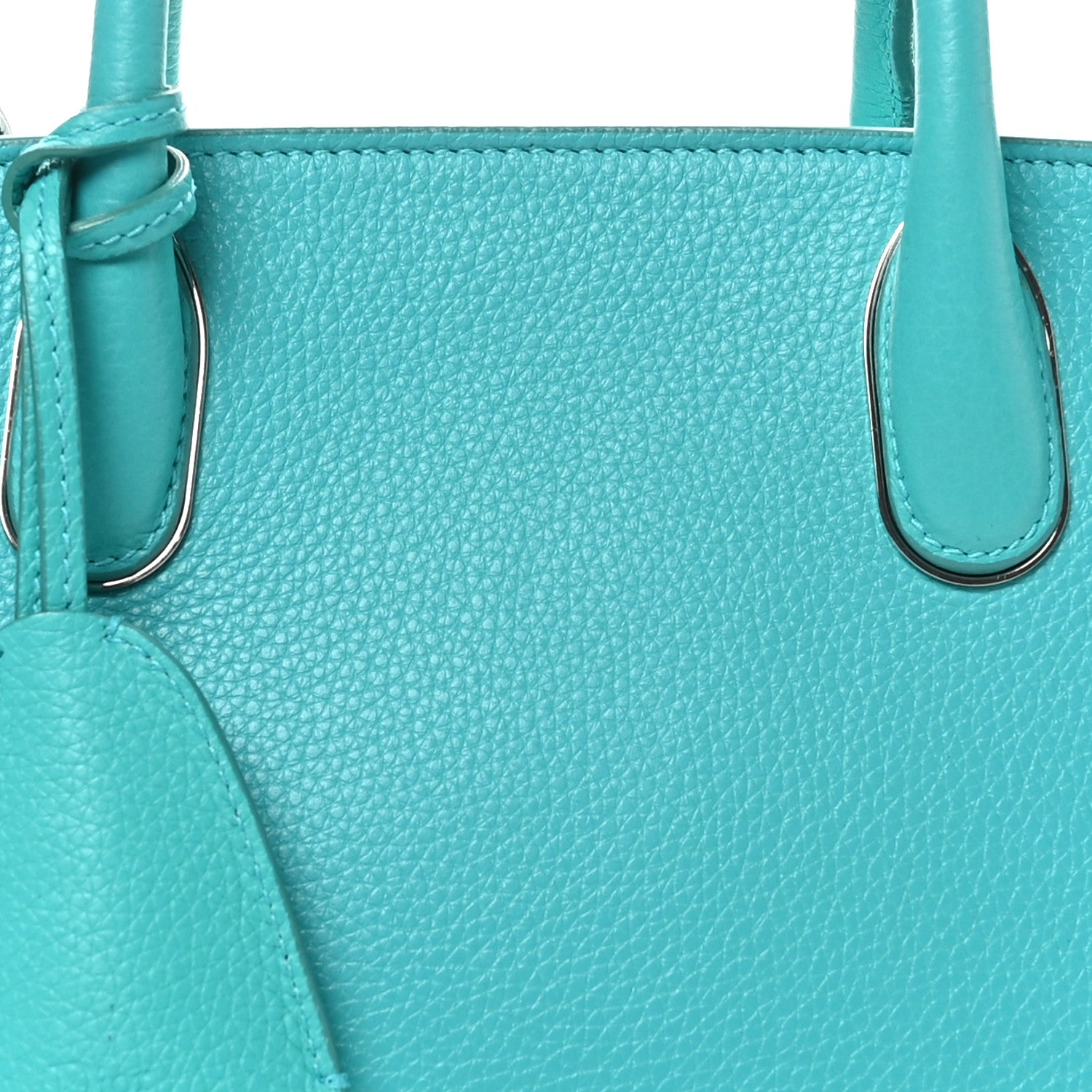 Christian Dior Grained Calfskin Small Open Bar Tote Turquoise 7 of 9