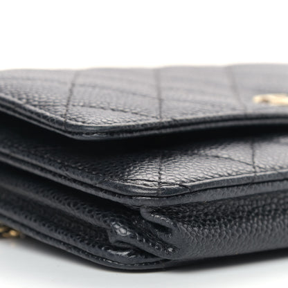 Chanel Caviar Quilted Wallet On Chain WOC Black 9 of 13