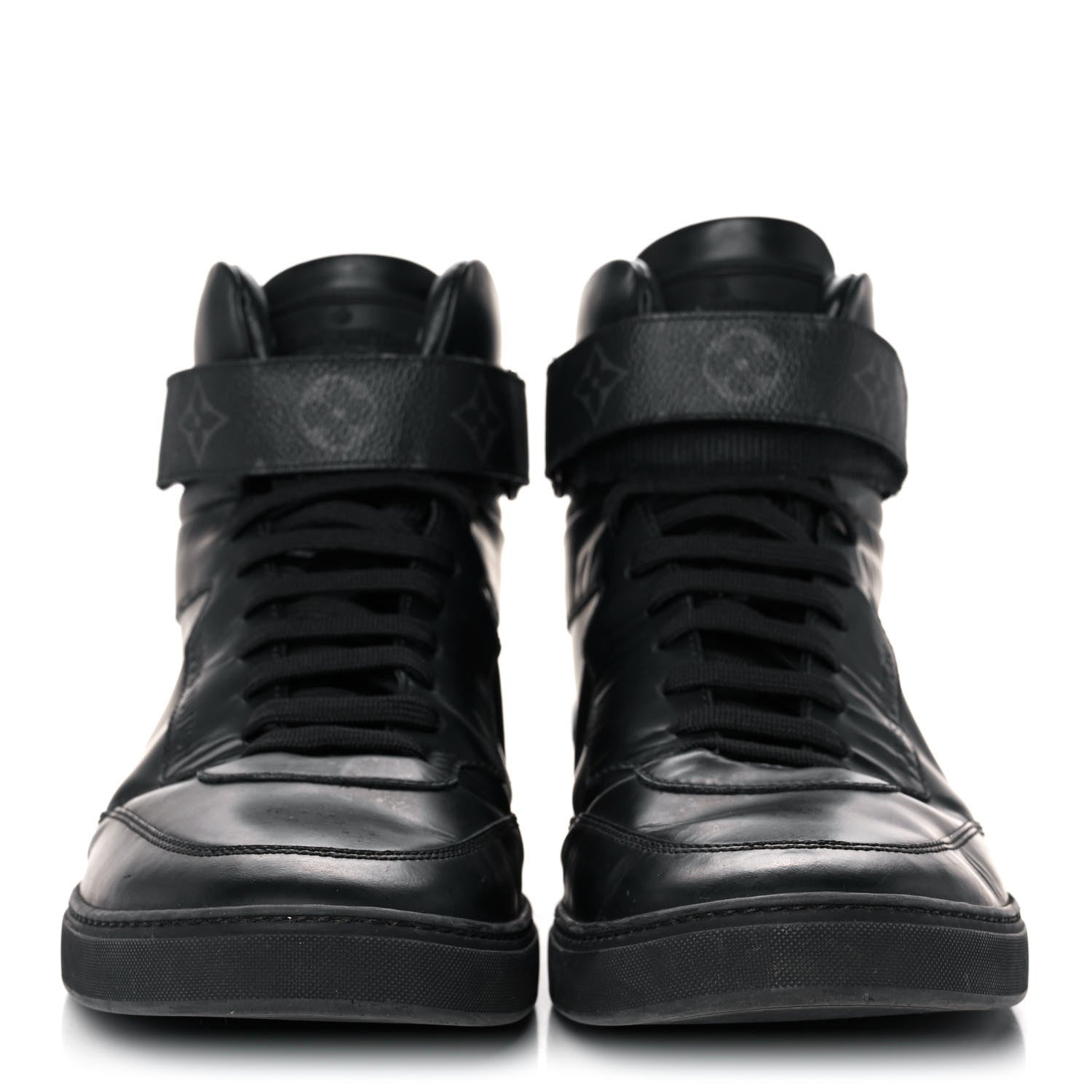 Louis Vuitton Monogram Eclipse Mens Passenger High Top Sneaker Boots 8 Black 2 of 11