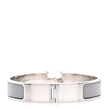 Hermes Enamel Narrow Clic Clac H Bracelet PM Gris Clair 5 of 8