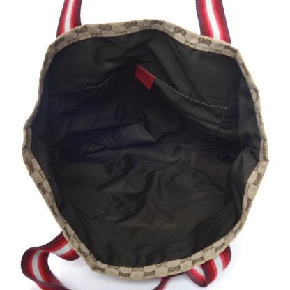 Gucci GG Monogram Medium Web Handle Vertical Tote Red 7 of 11