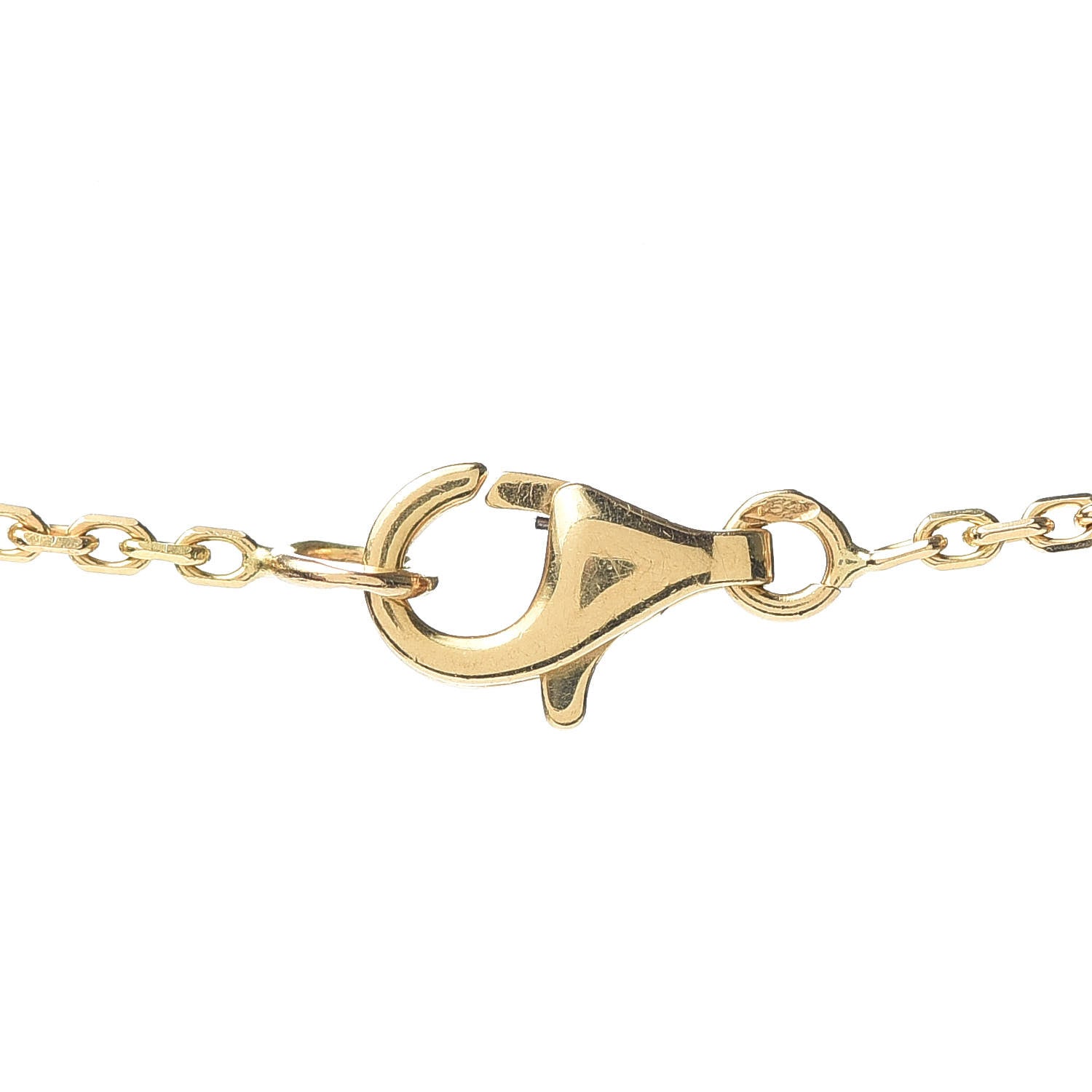 Van Cleef & Arpels 18K Yellow Gold Mother of Pearl Vintage Alhambra Pendant Necklace 4 of 6