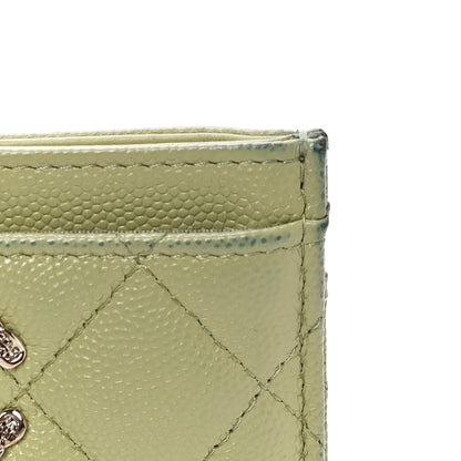 Chanel Caviar Quilted French New Wave Card Holder Light Green 12 of 15
