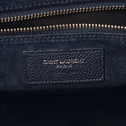 Saint Laurent Calfskin Medium Rive Gauche Cabas Navy Blue 10 of 12