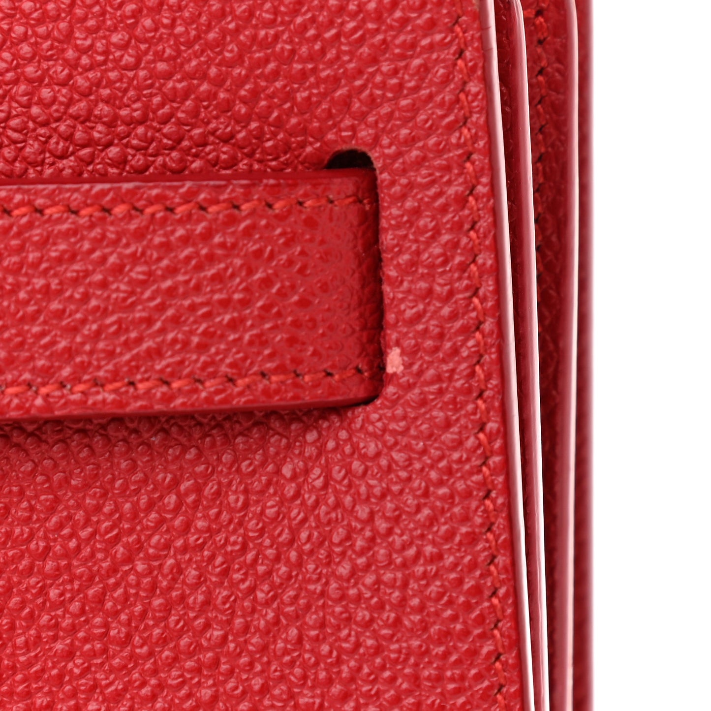 Grained Calfskin Nano Sac De Jour Lipstick Red