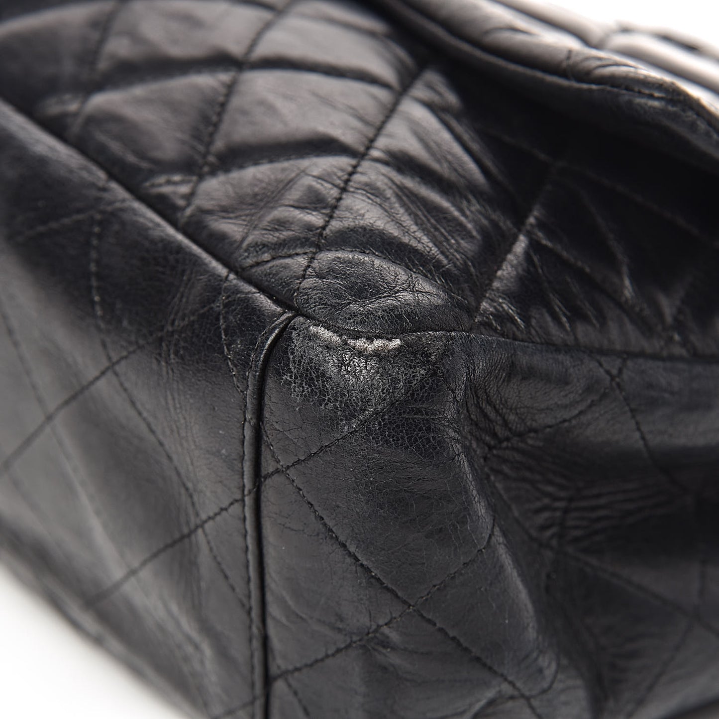 Lambskin Quilted Maxi Single Flap Black