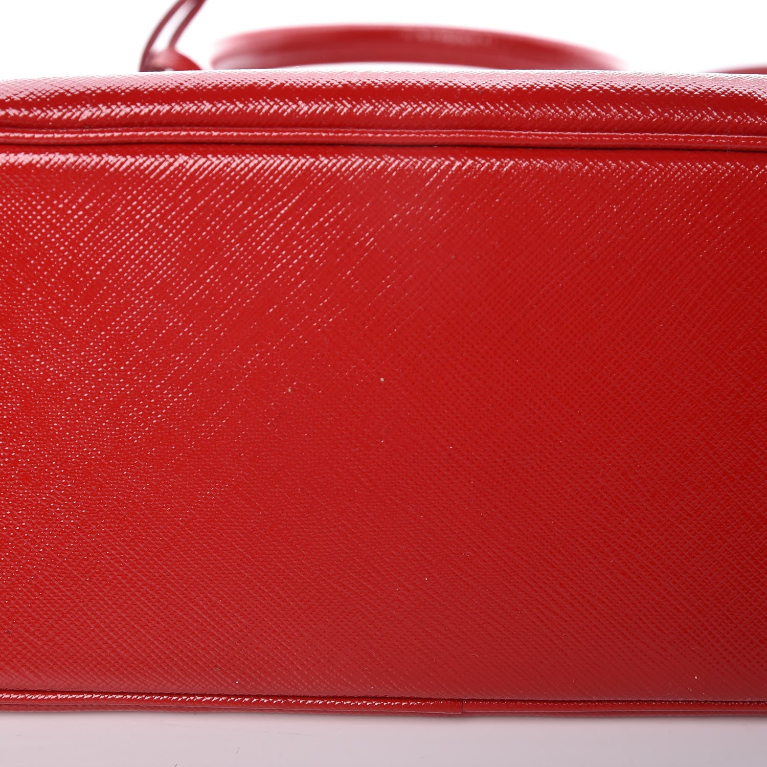 Prada Saffiano Vernice Small Galleria Double Zip Tote Rosso 14 of 17