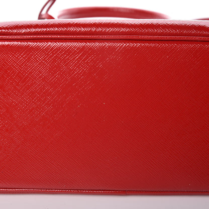 Prada Saffiano Vernice Small Galleria Double Zip Tote Rosso 14 of 17