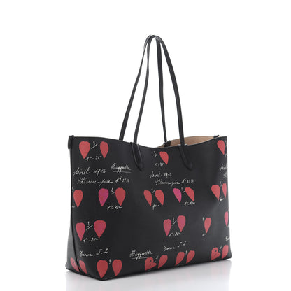 Alexander McQueen Pebbled Calfskin Shopper Tote Petal Black 2 of 9
