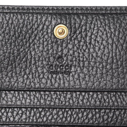 Gucci Pebbled Calfskin GG Marmont Card Case Black 6 of 8