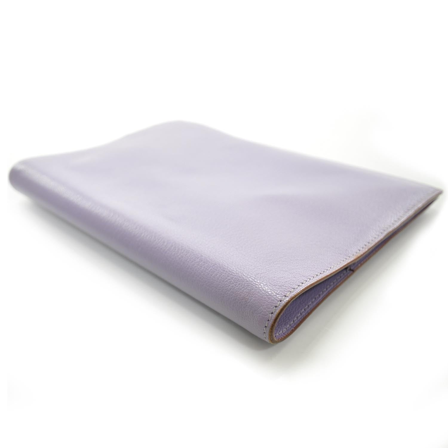 Hermes Chevre Mysore Globe Trotter Agenda Cover Lilac 9 of 9