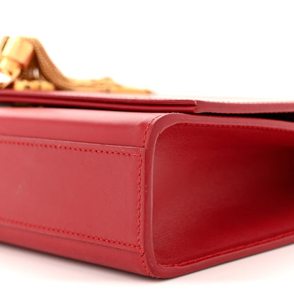 Saint Laurent Smooth Calfskin Medium Classic Monogram Kate Tassel Satchel Lipstick Red 10 of 13