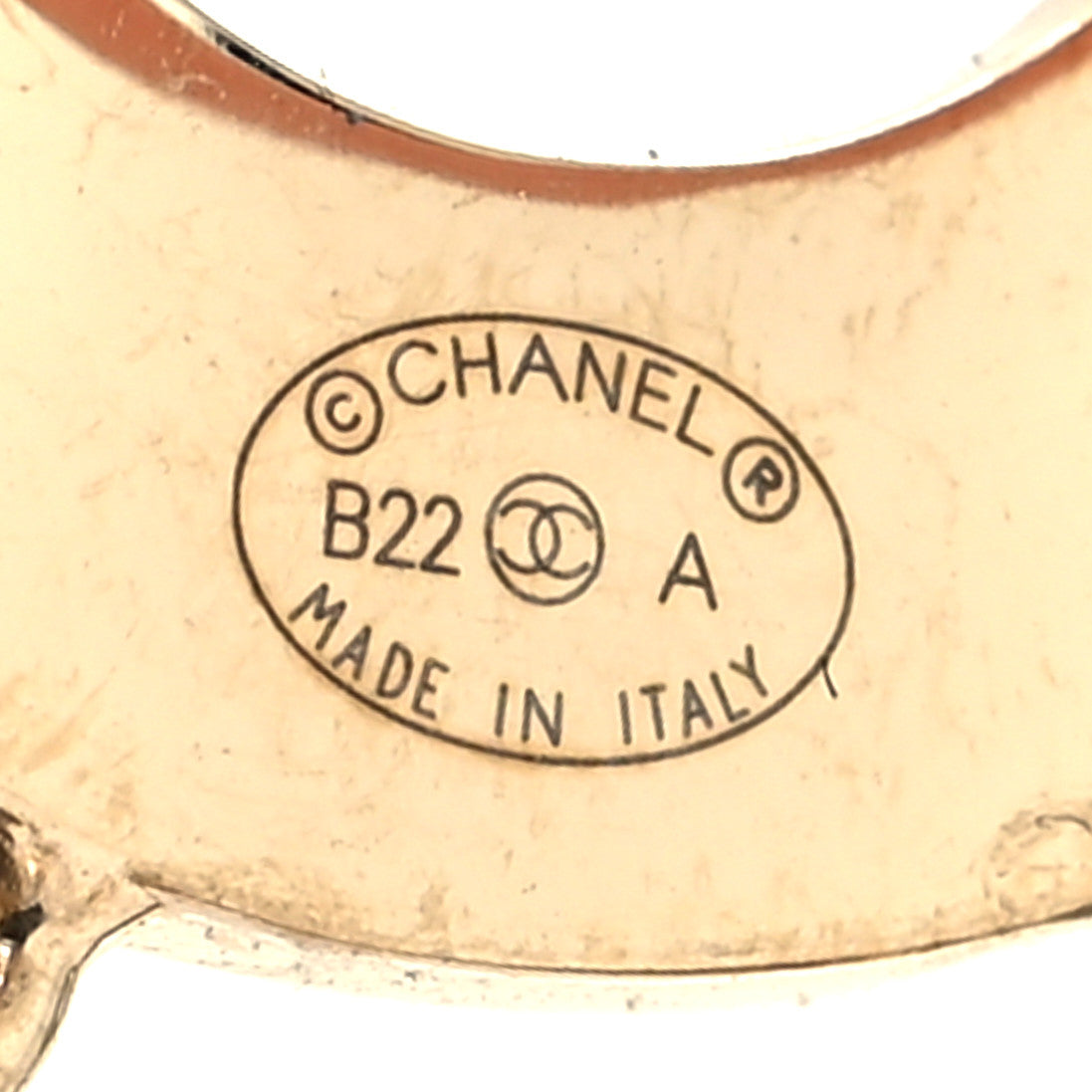 Chanel Metal Enamel Cha-Nel Logo Drop Earrings Black White 4 of 4