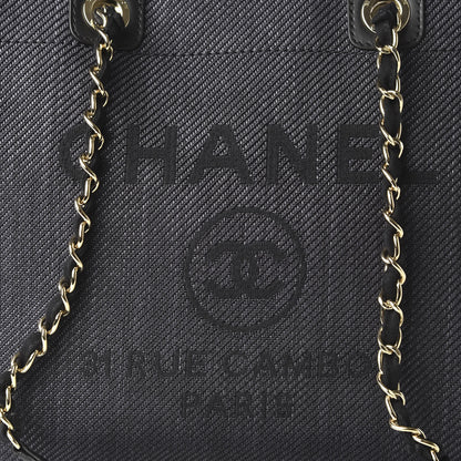 Chanel Canvas Medium Deauville Tote Black 11 of 12