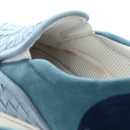 Bottega Veneta Nappa Intrecciato Suede Mens Slip On Sneakers 35.5 Light Blue 7 of 9