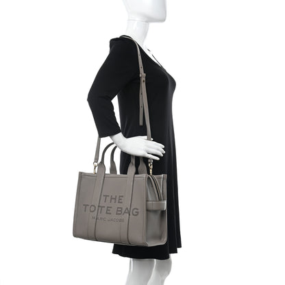 Marc Jacobs Grained Calfskin Medium The Tote Bag Grey 2 of 12