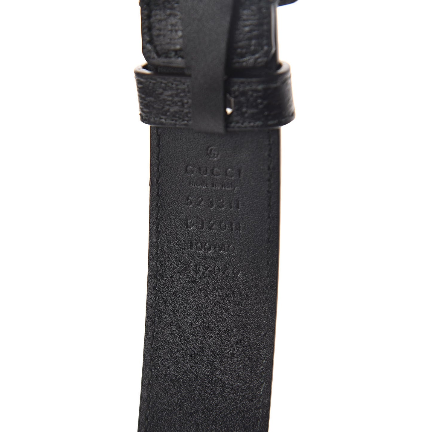Pebbled Calfskin Logo Belt 100 40 Black
